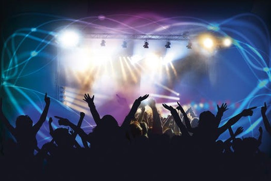Une foule lors d'un concert en festival